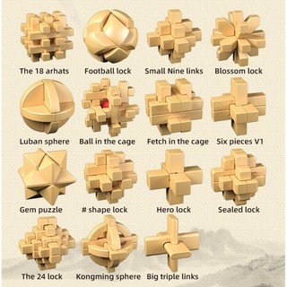 Đồ chơi giải đố khóa Khổng Minh IQ 3D bằng nhựa