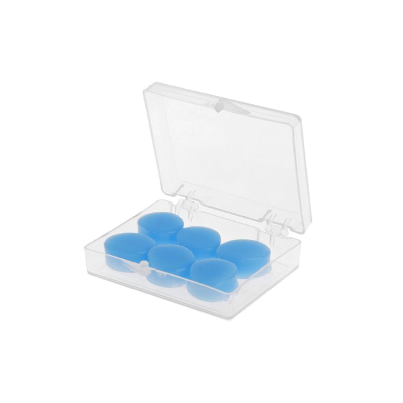 Set 6 Nút Bịt Tai Bằng Silicone Mềm Chống Nước Chống Ồn Bảo Vệ Tai Khi Đi Bơi