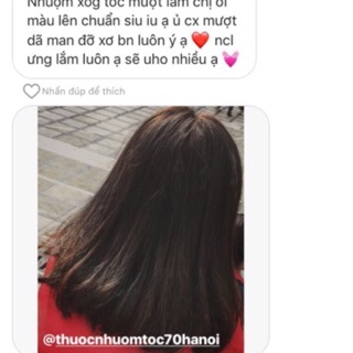 Thuốc nhuộm nâu cafe kèm trợ dưỡng và gang