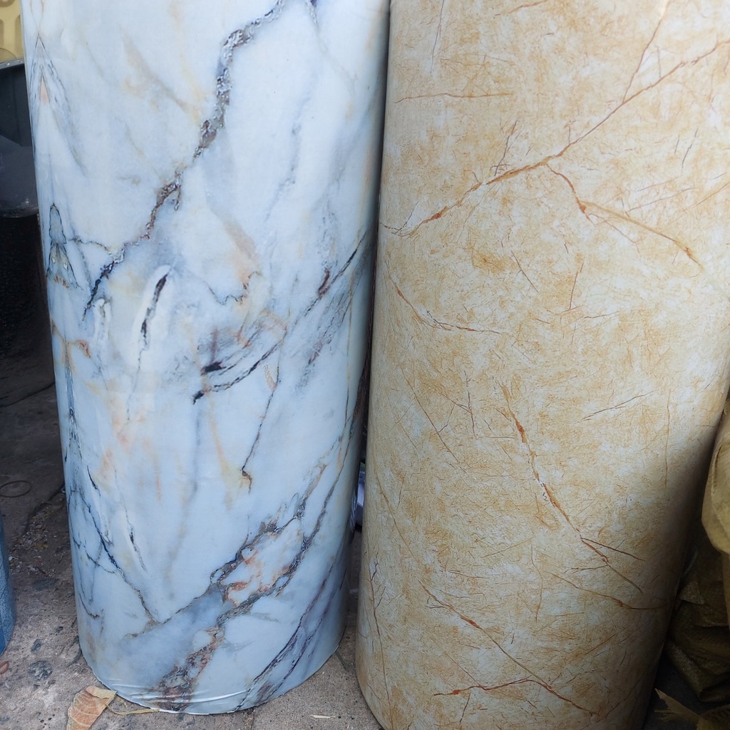 Decal tráng nhôm dán bếp ĐÁ XÁM VÂN THÔ khổ 60cm có keo sẵn - giá bán 1 mét