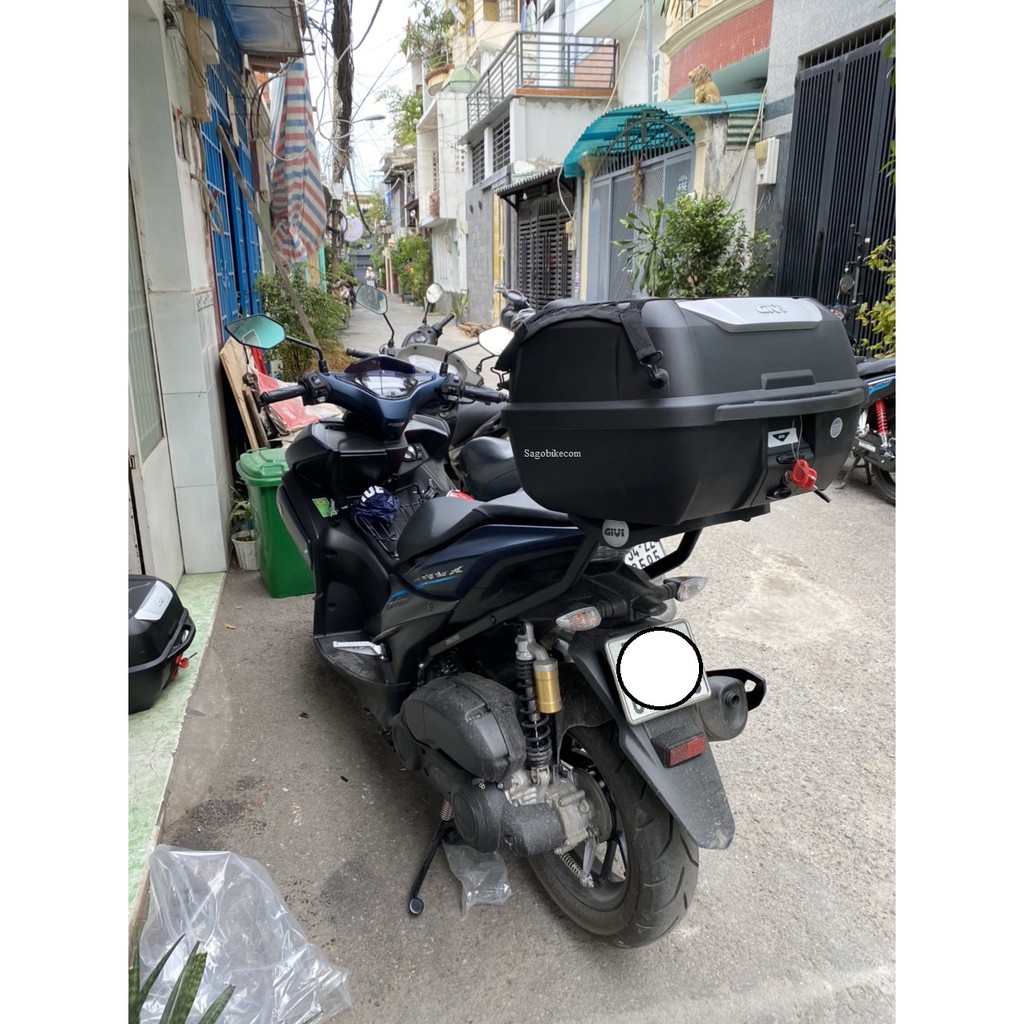 Thùng xe NVX thùng Givi E43NTL-ADV và baga SRV thiết kế chuẩn theo xe, hàng Givi chính hãng, bảo hành 2 năm