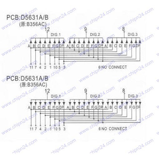 [1 CON] (F23) Led 7 Đoạn 0.56 inch 3 Số Anot chung (Sáng Đỏ)