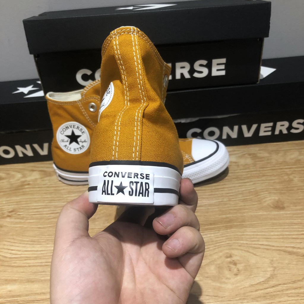 giày converse classic Vàng Cam Cổ Cao