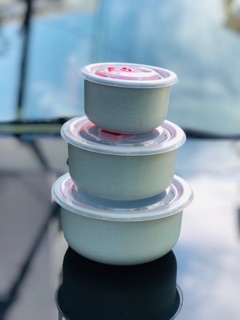 Thố Nhựa Lúa Mạch Combo 3 Thố