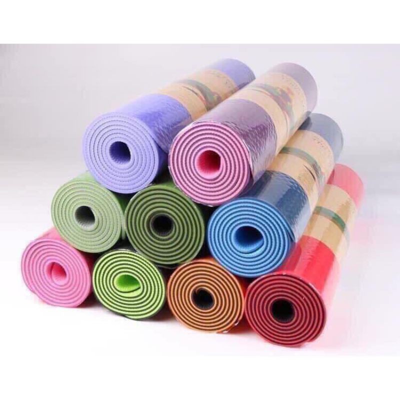 Thảm Tập Gym , Yoga Chất Liệu TPE 2 Lớp , Bám Chống Trơn