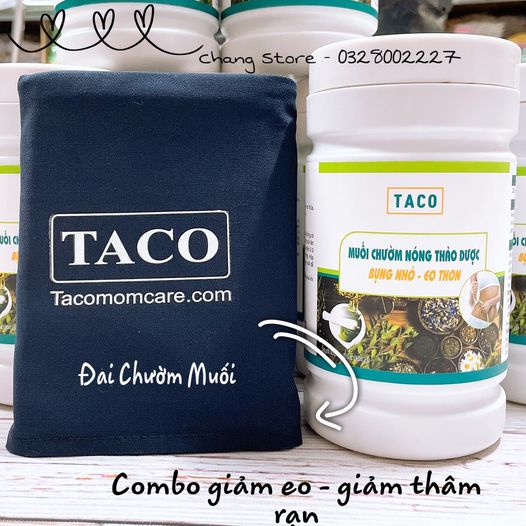 Muối chườm bụng và đai chườm muối giúp eo thon,dáng đẹp Taco