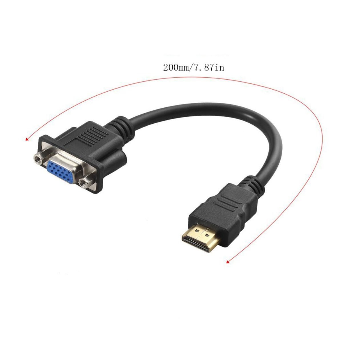 Cáp Chuyển Đổi Hdmi-Compatible Male Sang Vga D-Sub 15 Pins Female Video Av