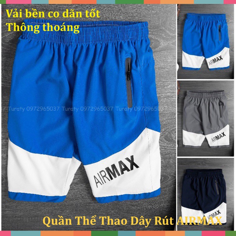 Quần Đùi Nam AirMax Mẫu Quần Short Nam Dáng Thể Thao Có Dây Rút Hàng Đẹp Co Giãn webershop9