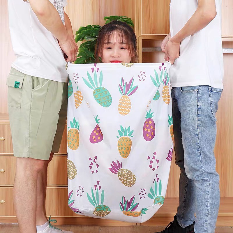 Túi Đựng Quần Áo Chăn Ga Cỡ Lớn 100Lit, Nắp Miệng Dây Rút, Vải Không Dệt Akii Home TD03(Loại rẻ)