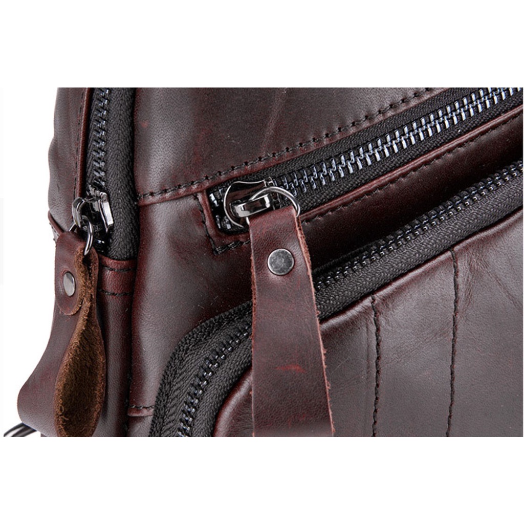 Túi đeo chéo nam da bò thật cao cấp mini phong cách thời trang trẻ dùng đi học đi chơi giá rẻ CS05