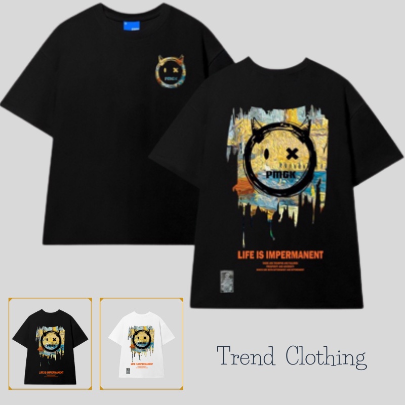Áo thun tay lỡ form rộng Unisex PMGK, Áo thun chất Cotton Premium cao cấp hè 2022-Trend Clothing!