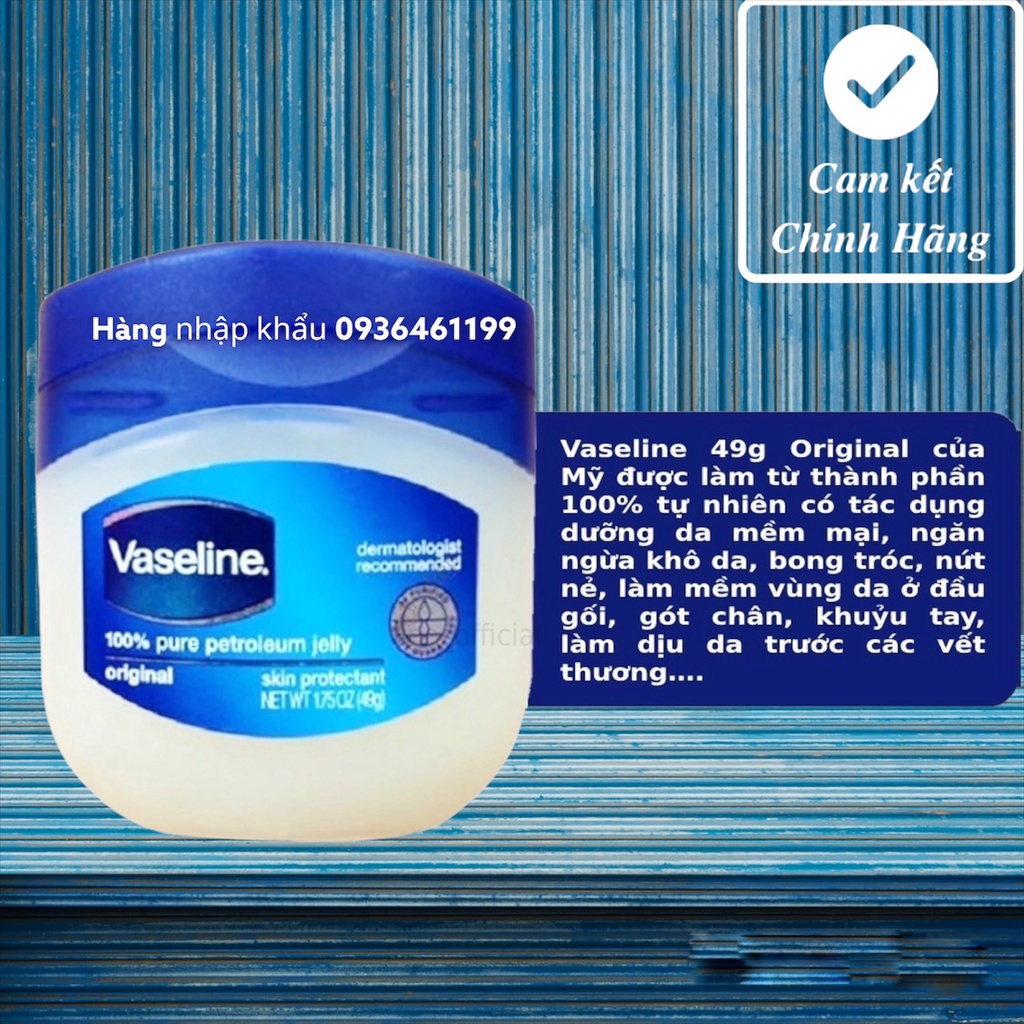 Kem chống nẻ Vaseline 49g USA (Sáp dưỡng ẩm)