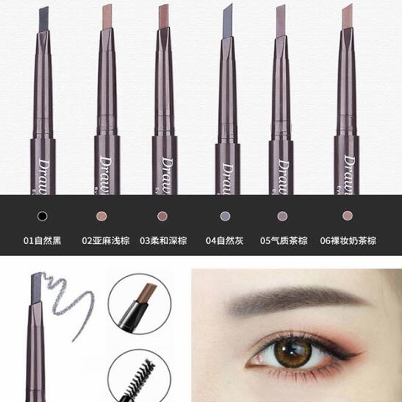 [Hàng mới về] Bút kẻ mày 2 trong 1 lâu trôi có đầu cọ chuốt | BigBuy360 - bigbuy360.vn