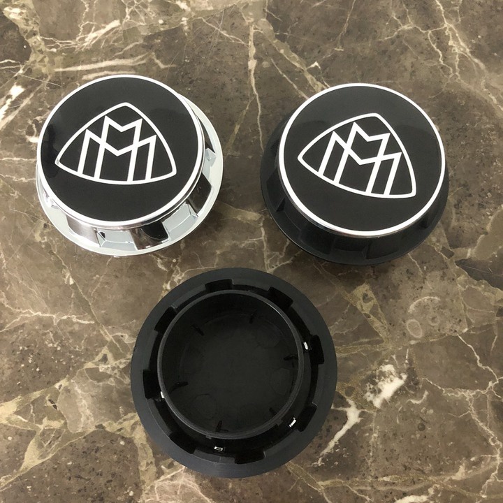 Logo chụp mâm, ốp lazang bánh xe ô tô Maybach TY-MB Đường kính ngoài 75MM