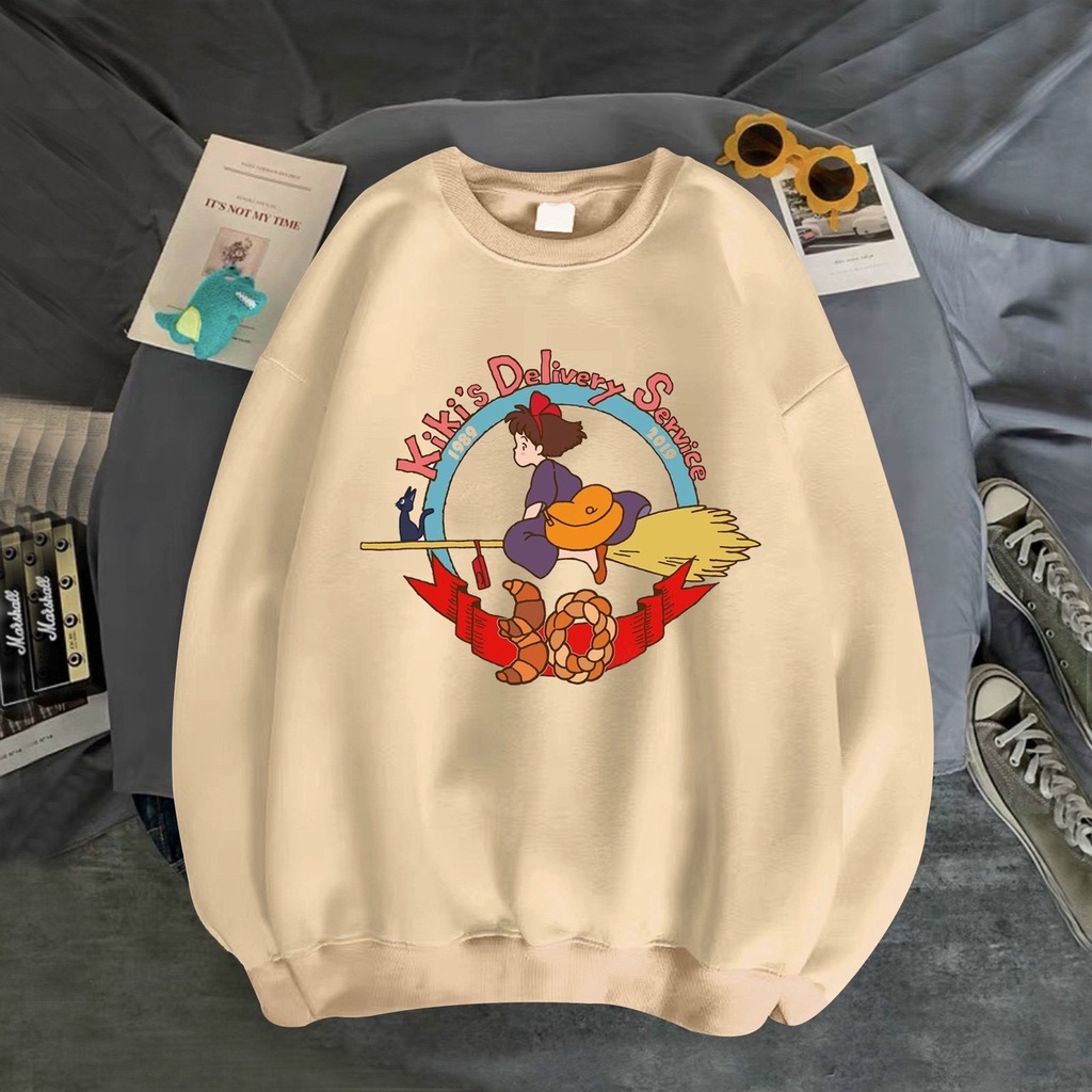 ÁO SWEATER NỈ UNISEX  NỮ IN KIKIS Delivery CỰC ĐẸP