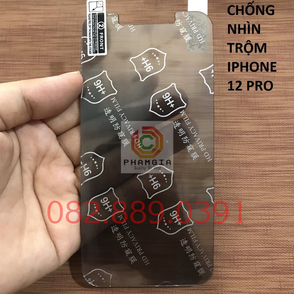 Dán cường lực chống nhìn trộm ip 12 / ip 12 pro / ip 12 mini / ip 12 pro max dẻo nano