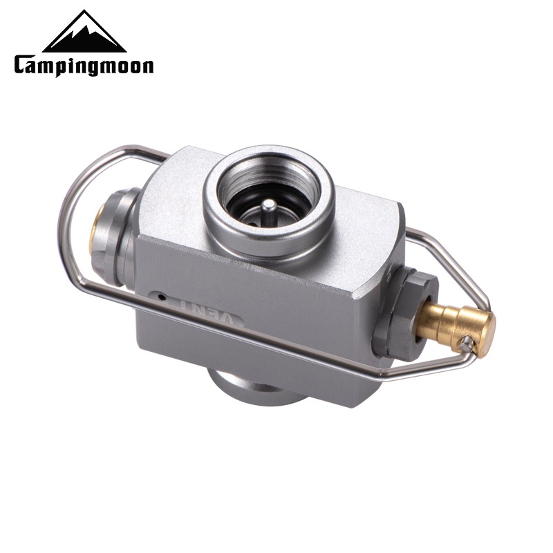 Van bơm gas đầu nạp ga dụng cụ sang chiết gas, Adapter Campingmoon Z15 bơm khí cho bình ga dã ngoại tròn.