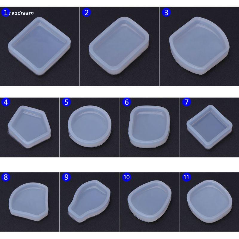 Khuôn Silicone Tạo Hình Làm Mặt Trang Sức Hình Quạt / Hình Tròn / Hình Học Diy