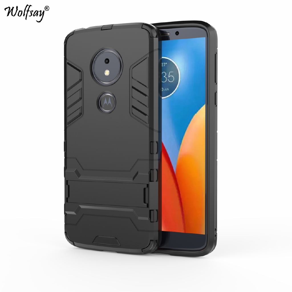 Ốp Lưng Nhựa Cứng Kèm Giá Đỡ Ẩn Thời Trang Cho Motorola Moto E5 Plus