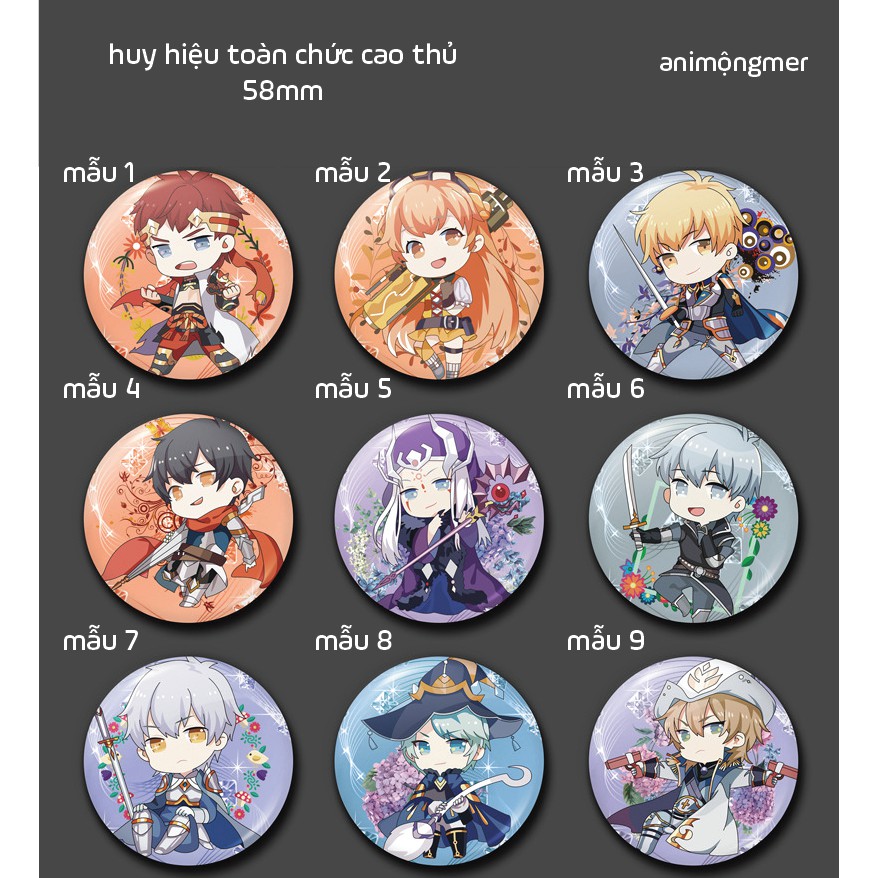huy hiệu toàn chức cao thủ 58mm