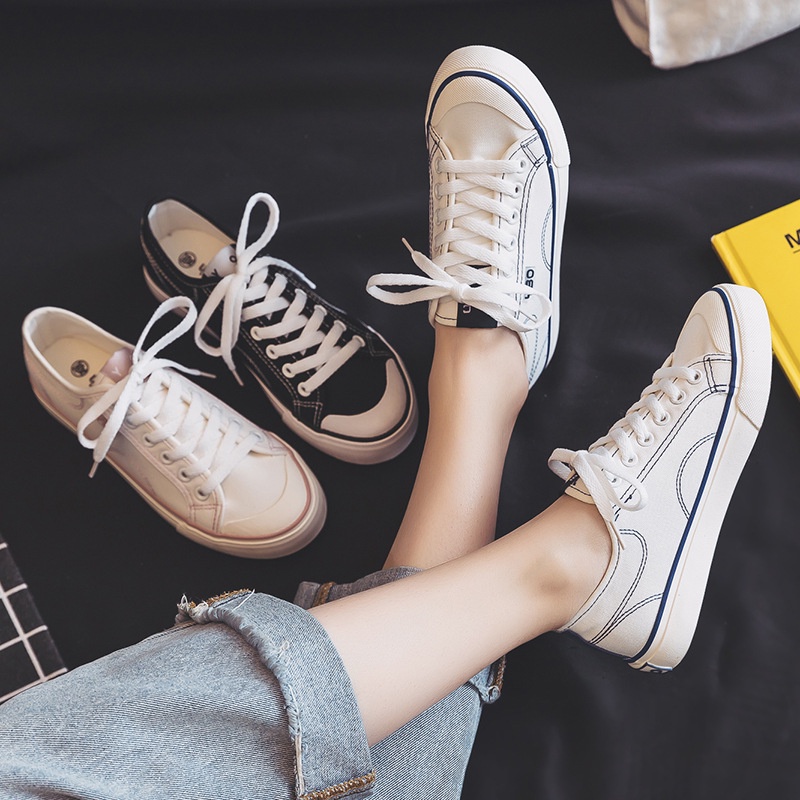 Giày Thể Thao Canvas se5376 Thời Trang Xuân Hè 2021 Phong Cách Hàn Quốc Cho Nữ