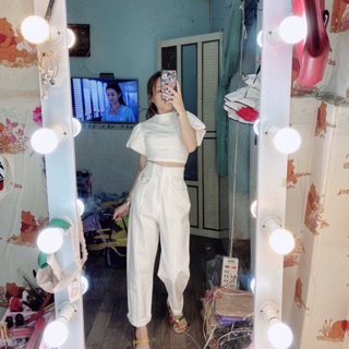 Set croptop quần hoa cúc