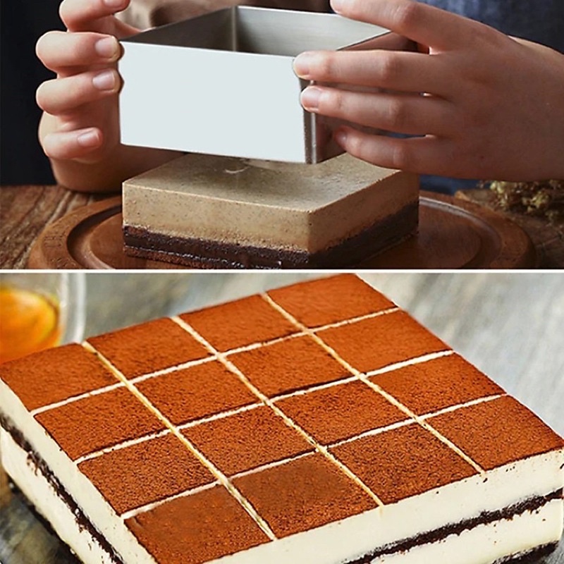 Khuôn ring mousse vuông thay đổi kích thước