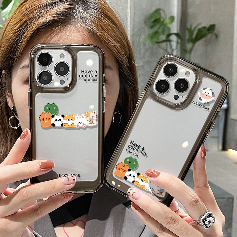 Ốp Điện Thoại DecoPhone Acrylic tpu acrylic Họa Tiết Động Vật Cho iphone 6s 7 8 plus x xs xr 11 12 13 14 15 max pro