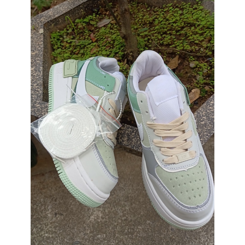 Giày_Nike AF1 Shadow Xanh Ngọc, Giày AF1 Shadow Hồng Hàng Cao Cấp Full Box + Bill