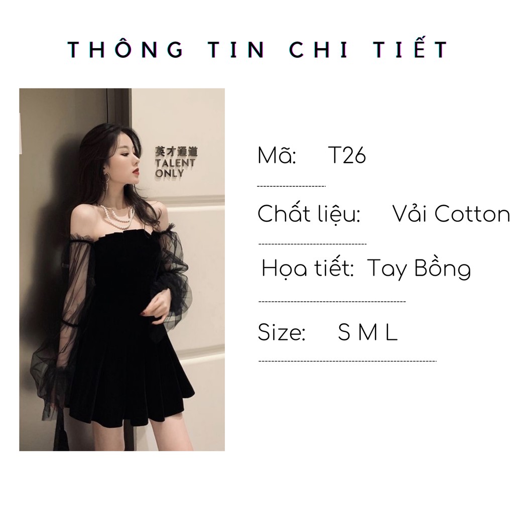 Váy Nữ, Đầm Nữ Tay Phồng Dáng Xòe Hở Vai Quyến Rũ Phong Cách Hàn Quốc SIXTEEN. | BigBuy360 - bigbuy360.vn