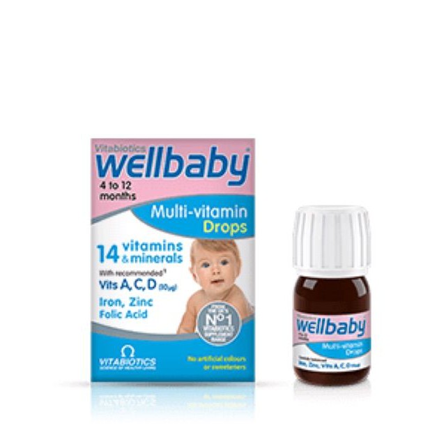 Vitamin tổng hợp Wellbaby vitamin drops cho bé từ 4 tháng