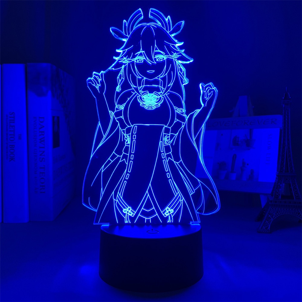 Genshin Đèn Ngủ yae miko Có Thể Thay Đổi Màu Sắc Trang Trí Phòng otaku friends