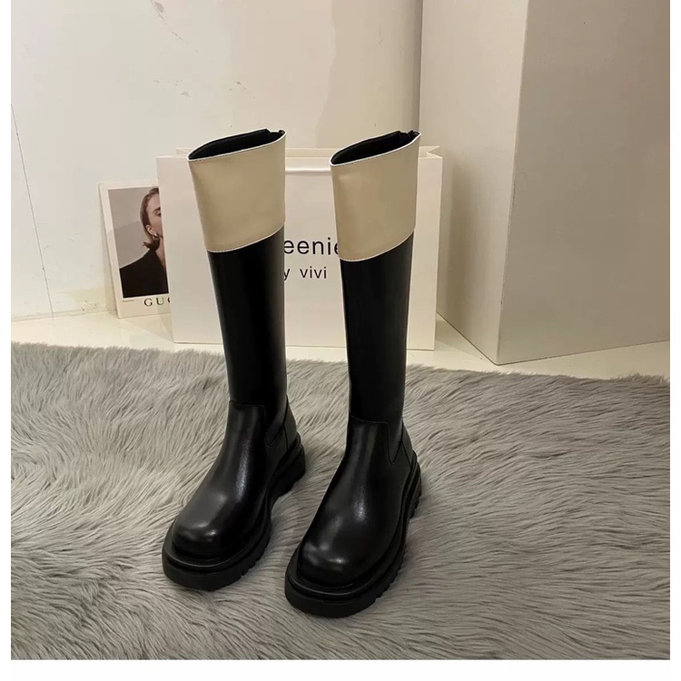 Giày Cao Gót Mũi Tròn Phối Khóa Kéo Thời Trang Dành Cho Nữ