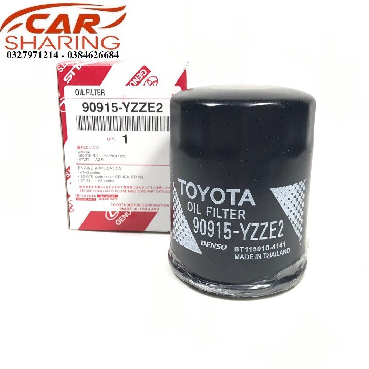 Lọc nhớt Toyota Corolla, Altis, Camry, Zace, loại lọc sắt , Mã 90915-YZZE2 - 90915-YZZE2