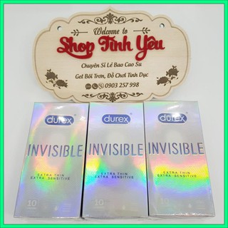 Bao cao su Durex Invisible Extra Thin Extra Sensitive 10 bao siêu mỏng
