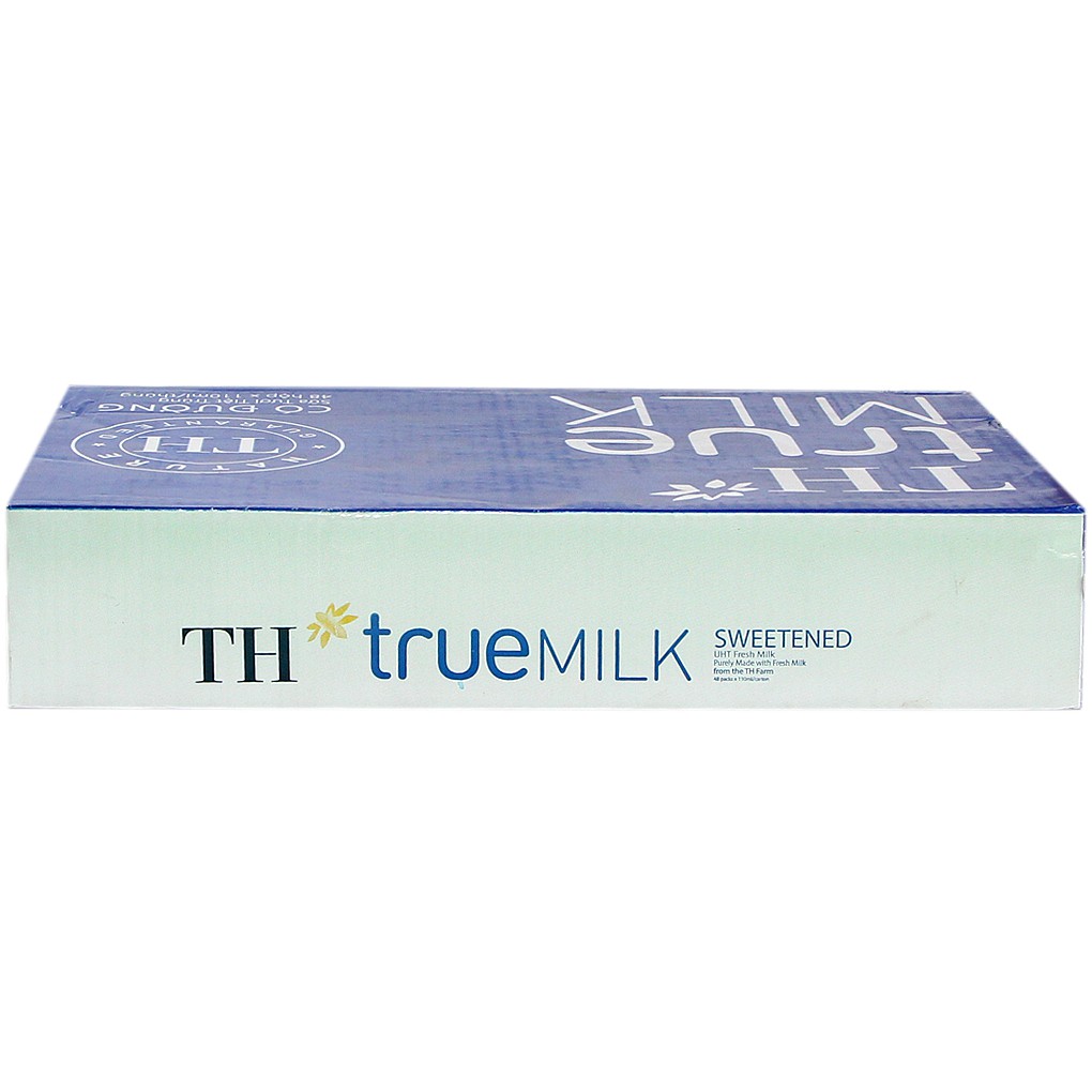 [CHÍNH HÃNG] Sữa Tươi Tiệt Trùng TH True Milk Có Đường/ không đường Thùng 48 Hộp x 110ml