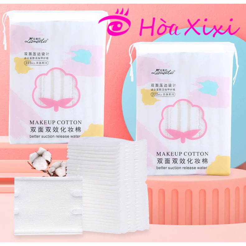 Bông Tẩy Trang Lameila 222 Miếng Hàng Nội Địa Trung