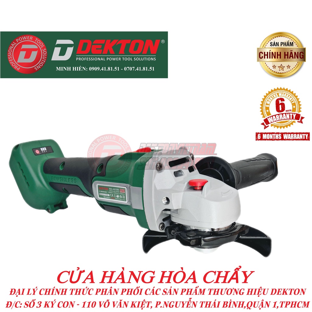 Máy Mài Dùng Pin / Công Tắc Trượt / Dekton M21- AG100S /Chân Pin Phổ Thông MKT