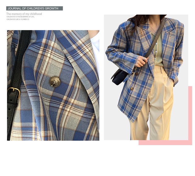 (Hàng có sẵn) Siêu phẩm áo Blazer kẻ sang chảnh chất đẹp | BigBuy360 - bigbuy360.vn