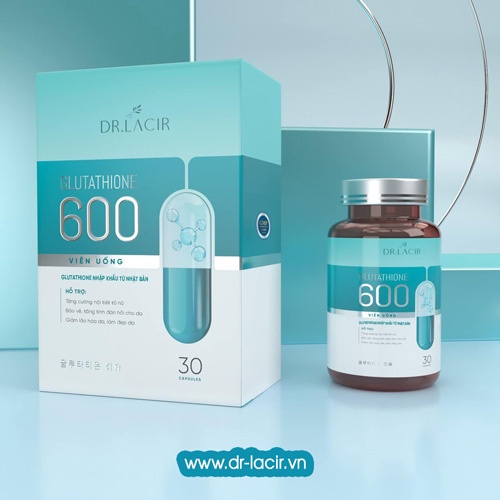Viên Uống Trắng Da DR.LAICR GLUTATHIONE 600 Viên glu 600 trắng da, mờ nám