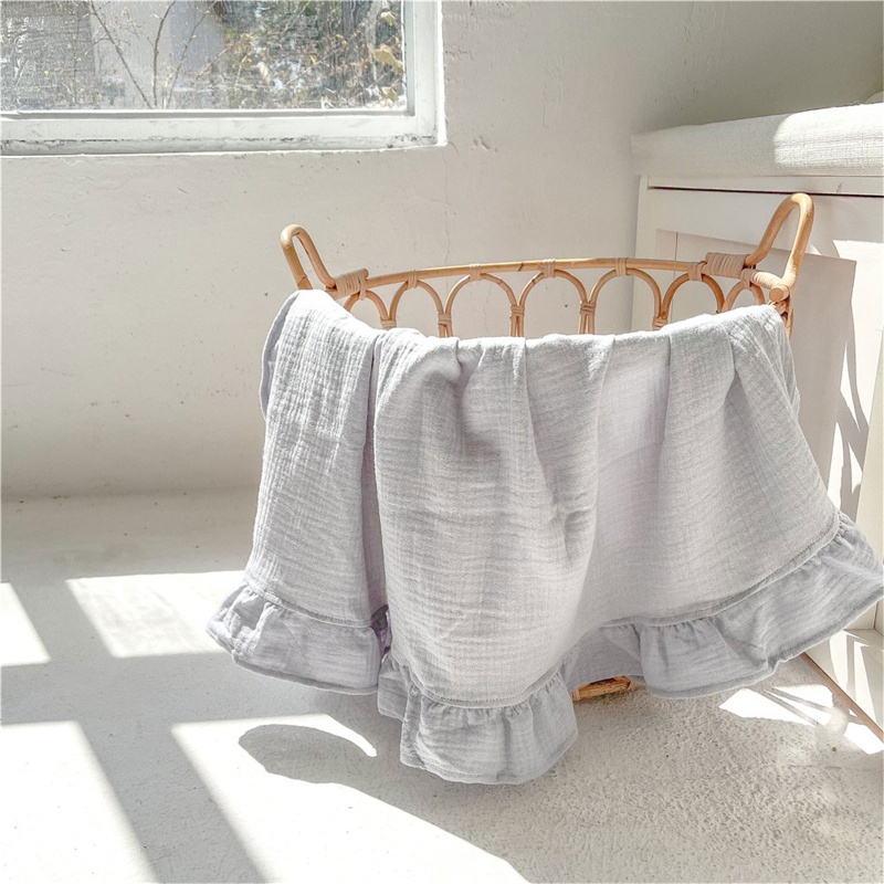 Chăn Quấn Em Bé Bằng Cotton Mềm Mại Phong Cách Muslin