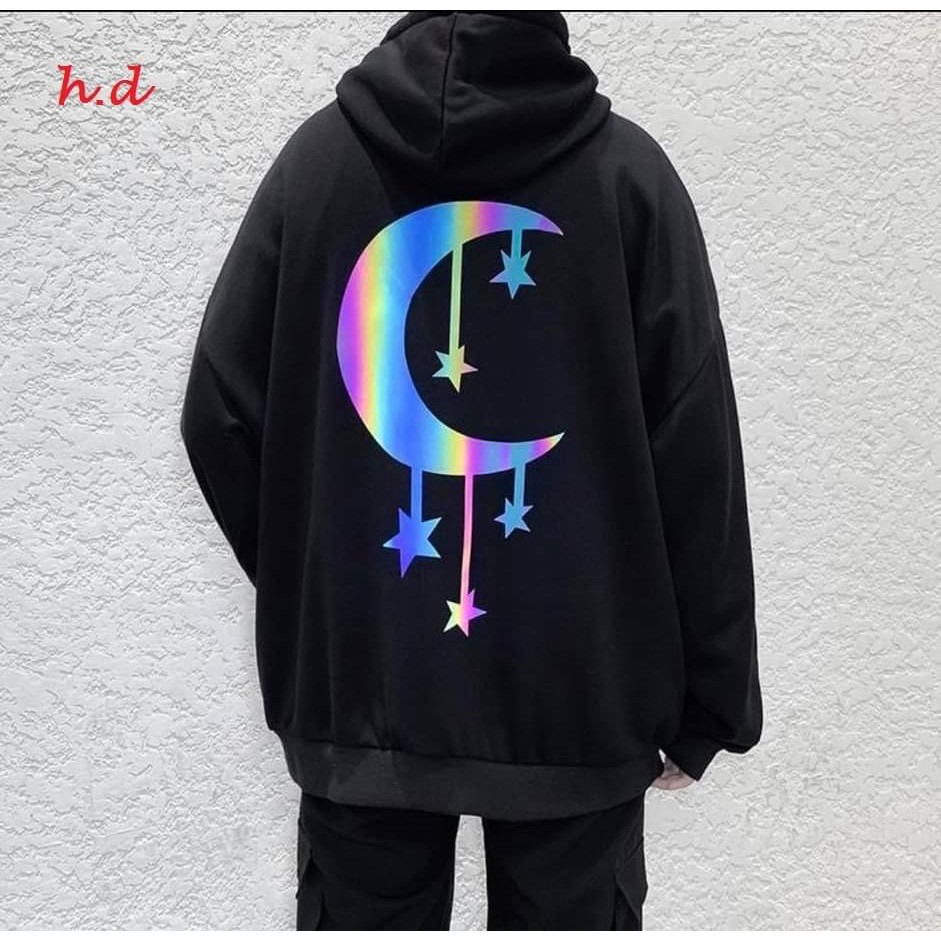 Áo hoodie trăng sao phản quang 7 màu HDA1020