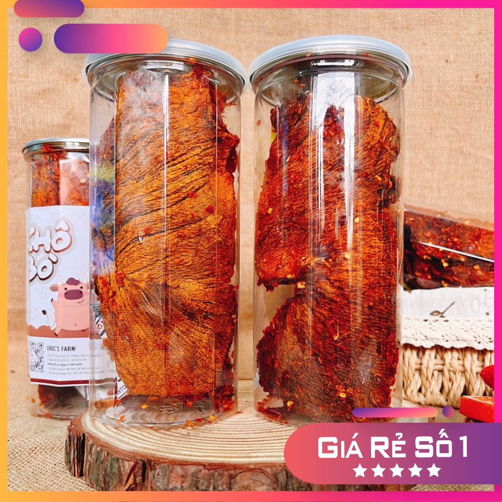 Khô bò miếng Hồng Ngự 1KG , Bò thật 100%, loại xuất khẩu, thơm ngon, thấm vị, ăn vặt VUA KHÔ giá rẻ