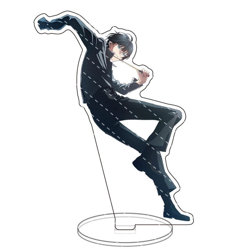 Bảng mô hình nhân vật anime bằng acrylic hai mặt có giá đỡ dùng trang trí bàn làm việc