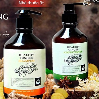 [Cặp Dầu Gội + Xả Gừng ] Dầu gội gừng ngăn rụng tóc, kích thích mọc tóc, làm chậm quá trình bạc tóc.