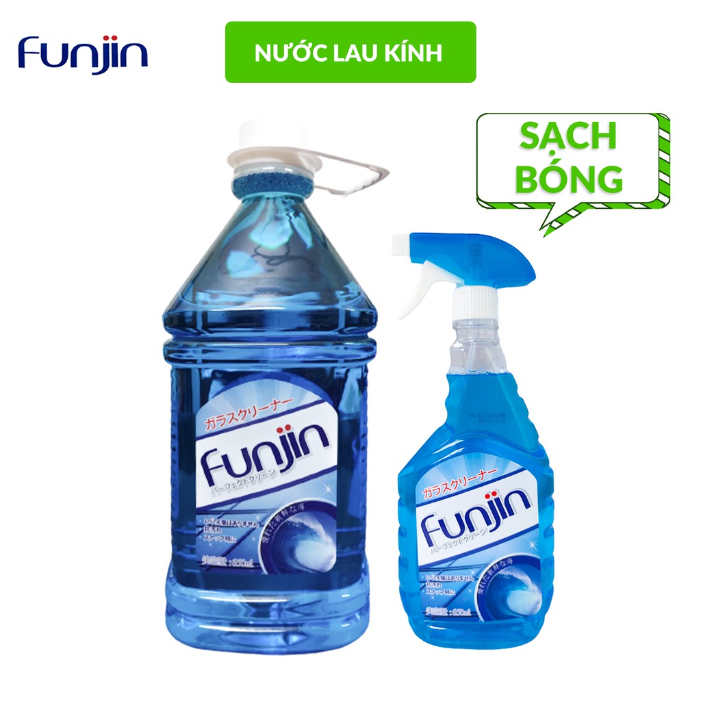 [Mã LTP50 giảm 50000 đơn 150000] Nước lau kính Funjin chính hãng 650mL, 2,5 Lít