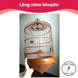 Lồng chim Vành khuyên, yến , tiểu mi, choè đất sz 28x32 đục đốt truc-tặng đủ phụ kiện
