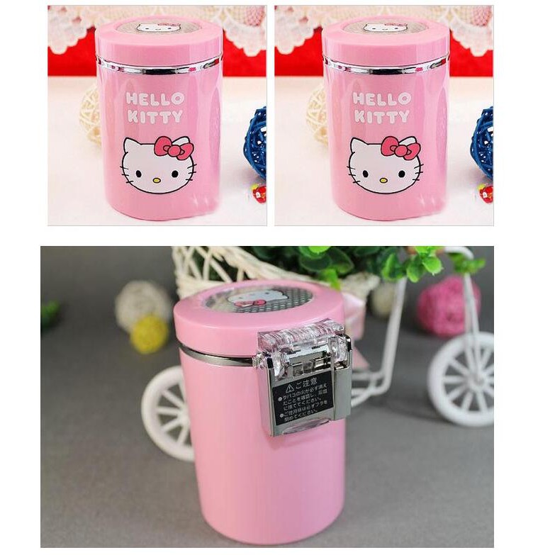 Gạt Tàn Thuốc hello kitty Có Đèn led Phát Sáng Dễ Thương