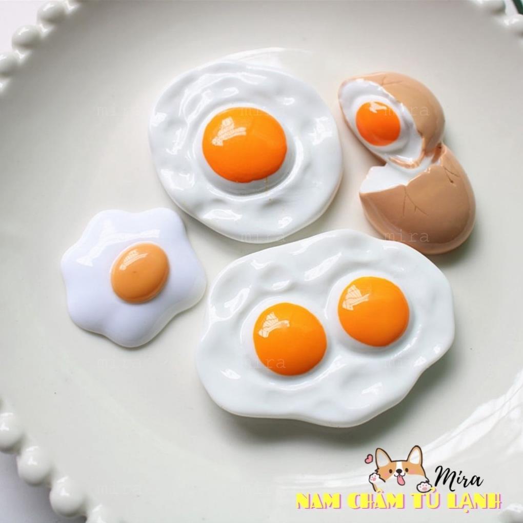 Nam Châm Tủ Lạnh 3D Mô Hình Trứng Gà Trang Trí Bếp Phong Cách Phụ Kiện Bếp Bắc Âu, Quà Lưu Niệm MIRA-3D68015