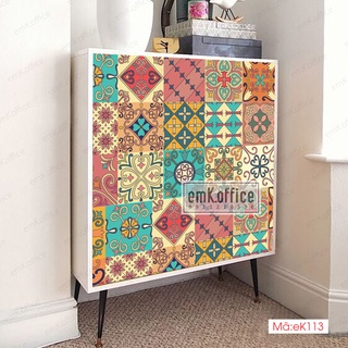 Decal gạch bông dán bếp, dán tường, quầy tủ,..._ mã eK113 - size 20